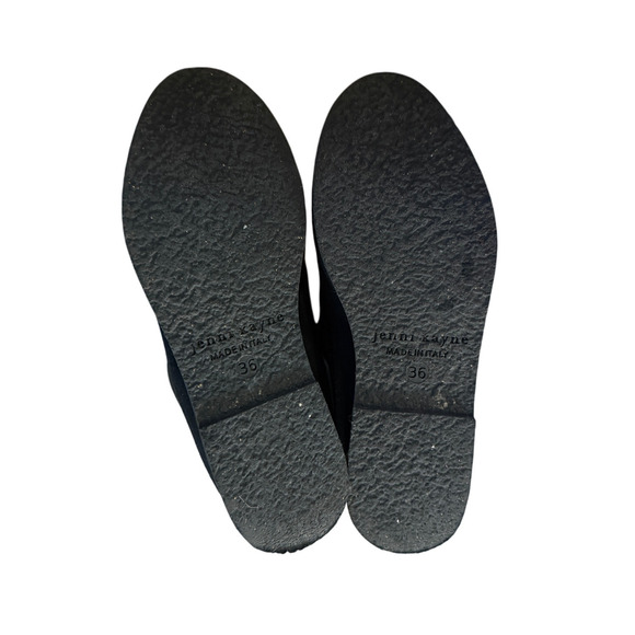 Jenni Kayne 6 Suede Moc Shearling Ankle Boots Slip On Booties Winter Black 36 - Picture 7 of 9